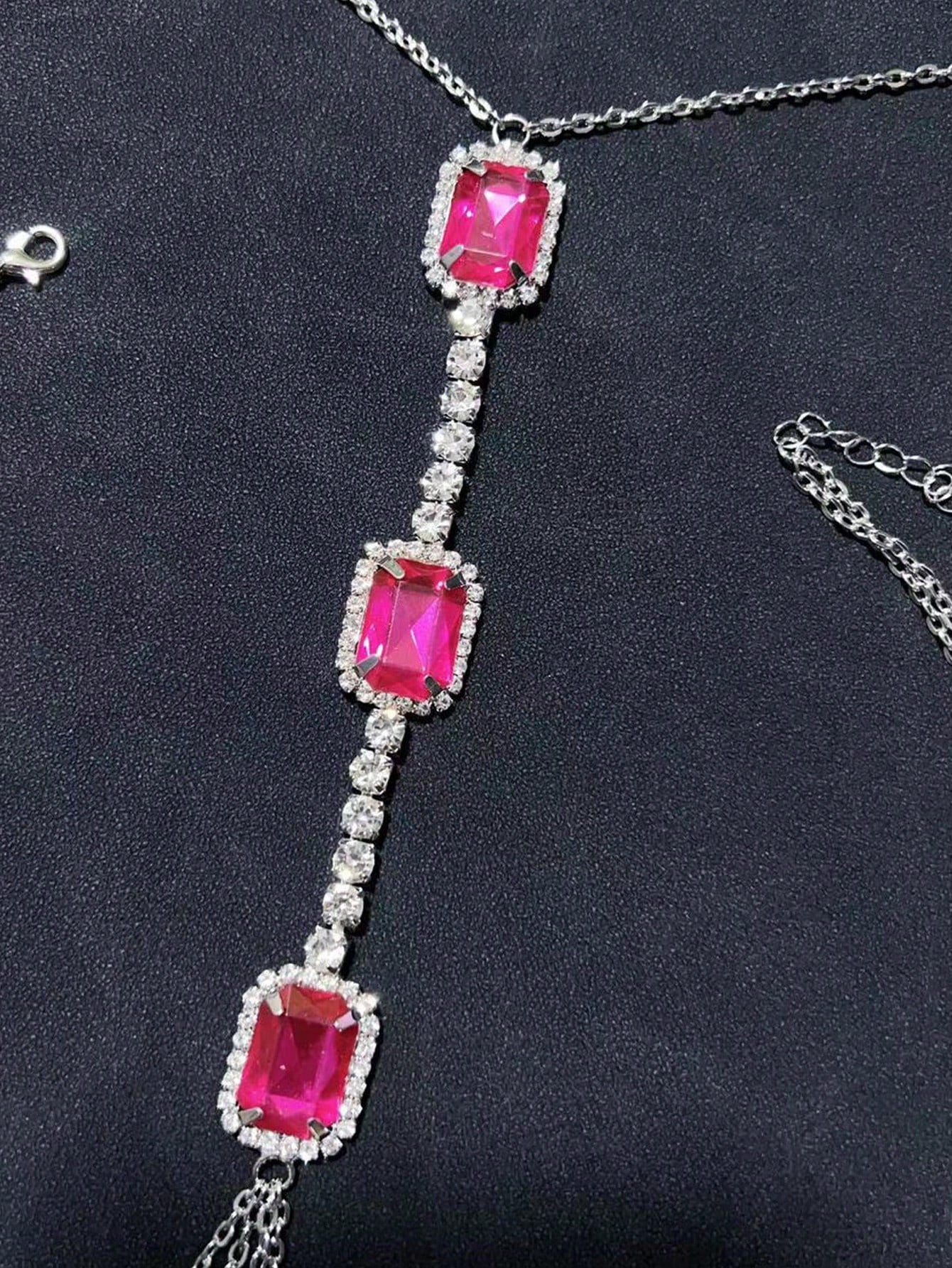1pc Sexy Rhinestone Metal Chain Full Of Diamonds Shining Bikini Body Chain, Fashionable Party Dance Body Accessories