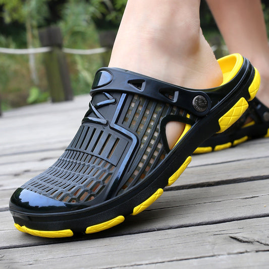 Men's Hole shoes breathable beach shoes non-slip slipper bird nest light slippers sandals fashion garden shoes